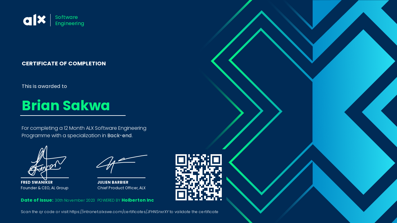 Software Engineering Certificate